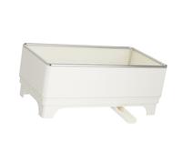 Évier compact pour salle de bain et cuisine en acier inoxydable avec un drain rotatif et un organisateur de comptoir de cuisine en éponge