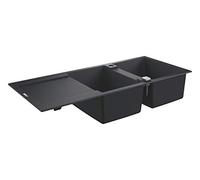 Evier composite avec égouttoir K500 1160 x 500 mm Noir Granite 31647AP0 (Import Allemagne)