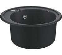 Evier composite - GROHE - K200 - 1 bac - A encastrer - Noir - Rond