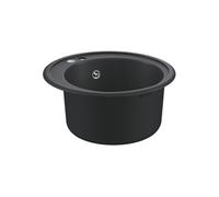 Evier composite - - K200 - 1 bac - A encastrer - Noir - Rond