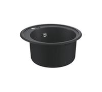 Evier composite - - K200 - 1 bac - A encastrer - Noir - Rond