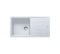 Evier cuisine 1 bac Basis BFG 611 XL égouttoir réversible + vidage manuel blanc artic