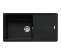 Evier cuisine 1 bac FRANKE Basis BFG 611 XL égouttoir réversible + vidage manuel noir mat