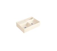 Evier cuisine 2 bacs VILLEROY ET BOCH Tradition Creme CeramicPlus avec vidage manuel