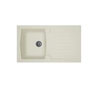 Evier cuisine a encastrer 1 bac 1 égouttoir Arena Résine 86 50 cm Blanc