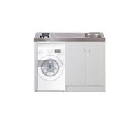 Evier cuisinette + domino élec_minuterie largeur 140 cm sans réfrigérateur niche lv ou mal