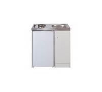 Evier cuisinette électrique intégré largeur 90 cm avec réfrigérateur 1*
