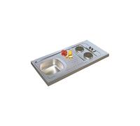 Evier cuisinette inox 1 cuve et 2 feux électriques