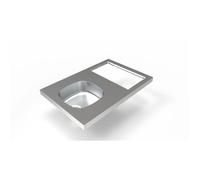 Evier cuisinette ISEO une cuve 90x60 avec découpe pour domino (non fourni) réversible