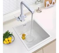 Évier de balcon Nano 45 x 30 x 20 cm, cuve simple à monter sur le dessus pour camping-car et extérieur