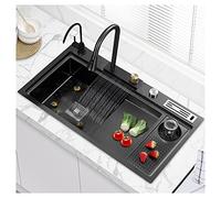 Évier de bar, nouvel évier cascade en acier inoxydable avec lave-tasses et porte-couteaux