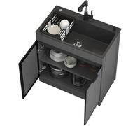 Évier De Buanderie avec Meuble, évier De Cuisine avec Meuble, évier De Cuisine Et Meuble Combinés, évier Commercial, évier Autoportant pour Restauration, éviers, One Color, 55 * 45cm