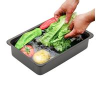 Évier de camping - Acier inoxydable 36,5x25x10,3 cm | Évier de camping portable avec bouchon de vidange, lave-vaisselle, utilisation en pique-nique, nettoyage de voyage en camping-car - utilitai