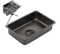 Évier de camping-car - 36,5 x 25 x 10,3 cm en acier inoxydable petit évier, à disque, bassin de lavage polyvalent à portabilité en plein air avec bouchon de drainage pour l'intérieur