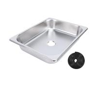 Évier de camping-car en acier inoxydable 304, bol simple carré de 12,8"x 10,4" x 2,6" avec sortie de 40 mm, lavabo de cuisine et de salle de bain sous plan pour caravane, (Stainless Steel Color,