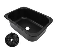 Évier de camping-car en acier inoxydable, capacité de 12 L, évier de cuisine à cuve unique avec trou de vidange de 40 mm pour camping-cars, bateaux, caravanes, camping-cars,