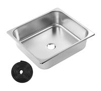 Évier de Camping-Car, évier de Cuisine en Acier Inoxydable 330 X 300 X 100 Mm, évier sous Plan, évier carré à Une Seule Cuve avec Vidange de 40 Mm pour Cuisine, Caravane