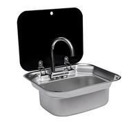 Évier de camping-car, lavabo de camping, kit de lavabo avec robinet et tuyaux pour camping-cars, petites cuisines, bars, hôtels, cafés