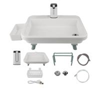 Évier de Camping - Distributeur d'Eau à Large Ouverture | Station de Lavage de Mains de Camping - Pour Jardin BBQ Parc Aventure Vaisselle Adultes