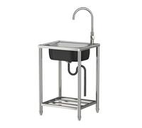 Évier de camping portable | Lavabo extérieur avec 1 évier | Évier mobile pour étendre la cuisine extérieure | Évier d'extérieur idéal pour les pêcheurs, la cuisine, le garage, la buanderie (couleur