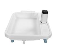 Évier de camping portable, station de lavage des mains d'extérieur avec pompe électrique, kit de lavabo en plastique léger pour une installation facile en cas d'urgence et de vie hors réseau