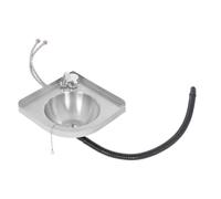 Évier de camping RV - 30,5 x 30,5 cm - Kit complet pour camping-car - Montage mural - En acier inoxydable 304 - Avec 1 robinet