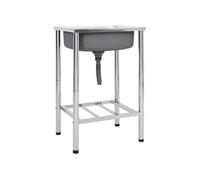 vidaXL Évier de camping Seul lavabo Acier inoxydable