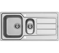 Evier de Cuisine 100x50cm Évier Encastré Athena Trou Robinet Égouttoir 1,5