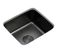 Évier de cuisine à encastrer à une cuve en acier inoxydable, fabriqué à la main, avec tuyau d'évacuation pour poste de travail (4038)