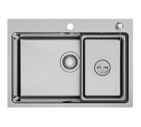 Évier de Cuisine - CECIPA MAX - 68x48CM - Inox 304 - Panier Égouttoir Inclus - Distributeur de Savon