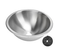 Évier de Cuisine de Camping-car de 12 Pouces, évier de Salle de Bain à Cuve Unique en Acier Inoxydable, évier Rond encastré pour Camping-car, Lavabo à Main pour Bateau, Caravane