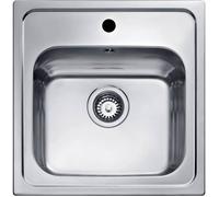 Évier de cuisine de surface - TEKA - ELINE 1C - Carré - Acier inoxydable - 1 bac - Réversible