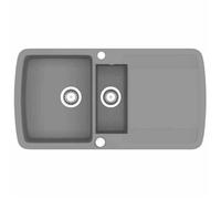Évier de cuisine Double bac - vidaXL - granit - gris - résistant à la chaleur - 160 x 345 x 120 mm 9313916