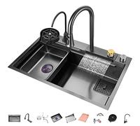 Évier de cuisine en acier inoxydable avec barre cascade Design Wortat Sle Pull Out Fau pour une cuisson et un nettoyage efficaces