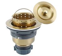 Évier de Cuisine en Acier Inoxydable avec bonde et Bouchon pour évier de Cuisine avec Panier à déchets Amovible Profond et Panier d'évier en Acier Inoxydable avec égouttoir pour Ouverture d'évier de