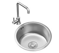 Évier de cuisine en acier inoxydable avec robinet et drain pour la préparation de bar et l'utilisation à domicile, convient pour une installation encastrée ou encastrée