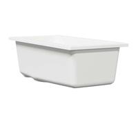 Évier de cuisine en granit - vidaXL - Blanc - 21x44x14 cm - Durable - Usage intérieur - Facilité d'assemblage