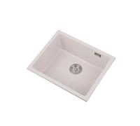 Évier de cuisine en pierre de quartz avec filtre élégant (400 x 450 mm) pour cuisines modernes, durable, facile à nettoyer, parfait pour les bars à domicile