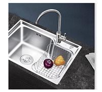 Évier de cuisine encastrable en acier de 61 x 43,2 cm, bol simple de 22,1 cm de profondeur avec robinet et accessoires - Parfait pour une utilisation domestique et hôtelière