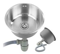 Évier de cuisine encastrable en acier inoxydable 1 cuve avec égouttoir réversible,Petit évier en acier inoxydable 304, Evier inox de cuisine,1 bac, d'évier de camping (41 * 41 * 20cm)