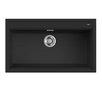 Évier de Cuisine encastré ELLECI KERATEK Noir - 1 bac - Rectangulaire