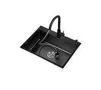 Évier de cuisine et plaque de cuisson en acier inoxydable - Design encastrable peu encombrant avec égouttoir à bouchon