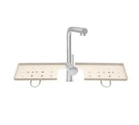 Évier de cuisine étagère au-dessus du robinet rotatif à 180° Organiseur | Étagère sans perçage pour évier, salle de bain, cuisine, appartement, dortoir, location