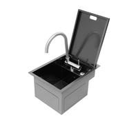 Évier de Cuisine évier à Cuve Encastré Acier Inoxydable Avec Couvercle et Robinet Evier,Pour Cuisine, Salle de Bains, Cellier, Studio