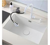 évier De Cuisine, évier Domestique en Acier Inoxydable 304 De Couleur Crème, Poste De Travail De Cuisine Nano Unique Encastré Fait à La Main, Ensemble De Plusieurs Tailles, C, 60 * 40 * 22cm