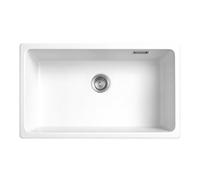 Évier de cuisine, évier simple en granit et quartz | Évier domestique, adapté aux maisons, restaurants, dortoirs, garages et salles de bains(White,75*45cm(30*18in))