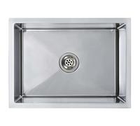 vidaXL Evier de Cuisine Fait à la Main Evier Encastré Evier Rectangulaire Évier à Vasque Intérieur Maison Résistant Robuste Acier Inoxydable