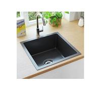 vidaXL Évier de cuisine fait à la main 145083 – encastré rectangulaire en acier inoxydable, robuste