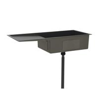 vidaXL Évier de cuisine fait main Noir Acier inoxydable