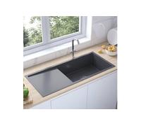 Evier de cuisine fait main Noir Acier inoxydable